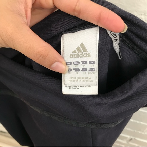 ADIDAS black flare wide leg stretch pants - Picture 3 of 4